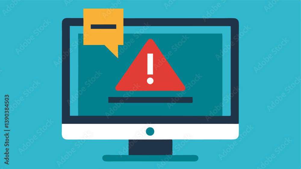 Alert Notification A digital alert popping up on a computer screen warning of suious activity symbolizing automated systems working to detect financial crimes.