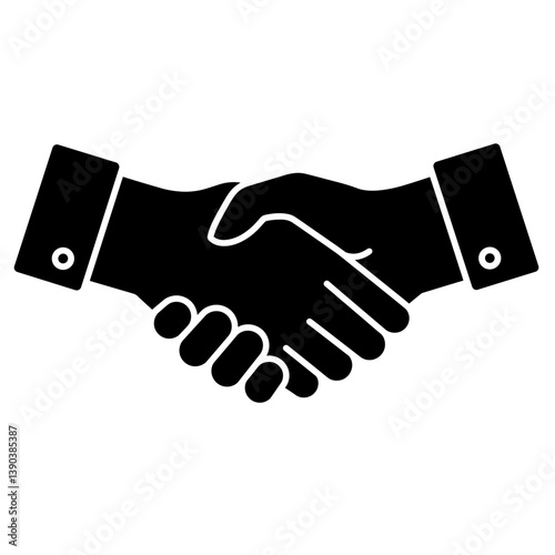 Handshake Silhouette: A clean and minimalistic, the silhouette of a handshake, representing agreement and partnership.