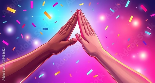 high five day disco ball with dancing people