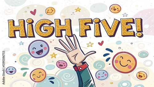 high five day typography