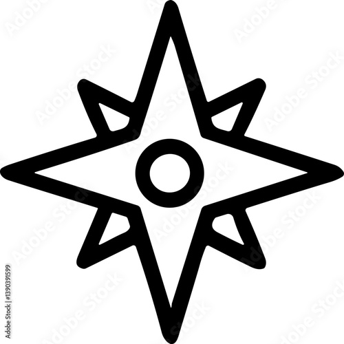 Simple Compass Star Graphic
