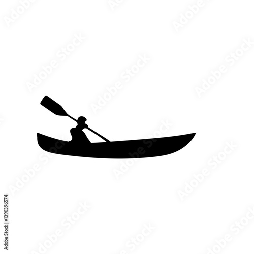 Man kayaking silhouette