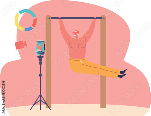 Bodybuilder blogger streaming video online