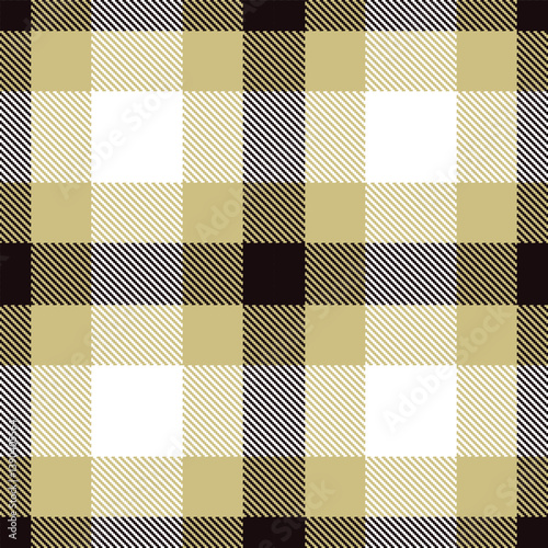 Dusty sandstone and Smoky almost black Seamless Tartan Fabric Design