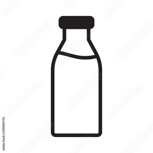 Bottle icon. Milk bottle icon. Milk jar icon.