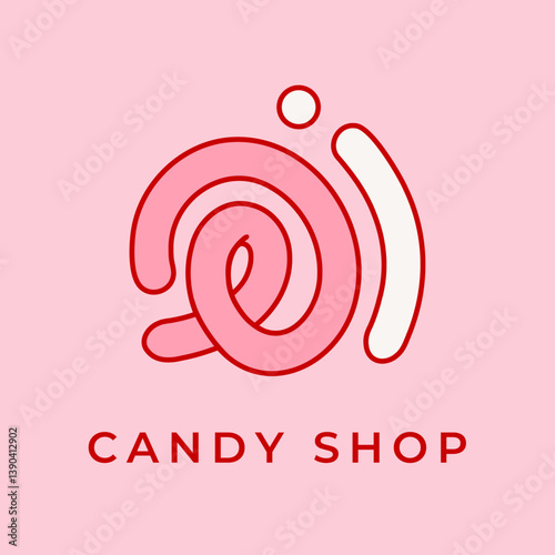 Playful Candy Shop Swirl Logo