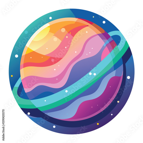colorful-planet-galaxy-on-white-background