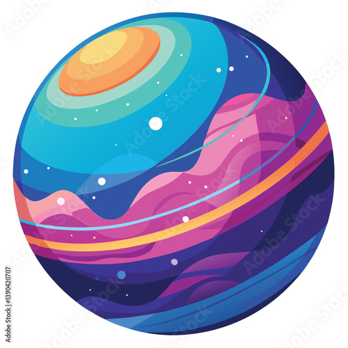 colorful-planet-galaxy-on-white-background