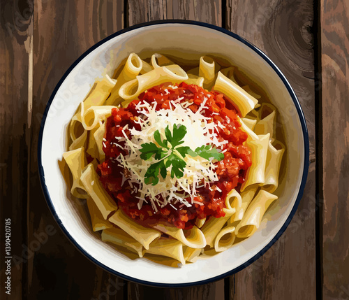 italian food pasta illustration