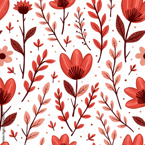 Hand painted multicolor watercolor allover seamless pattern with flowers