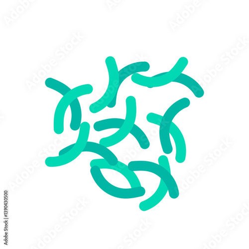 Lactobacillus probiotics. Vector cartoon flat style illustration.