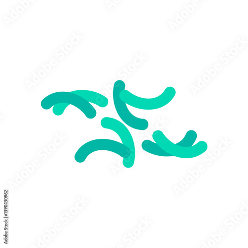Lactobacillus probiotics. Vector cartoon flat style illustration.