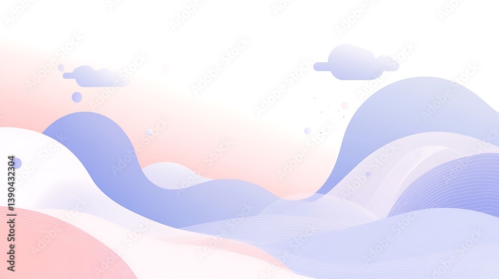 Pastel wave abstract landscape. Pastel wave abstract landscape.