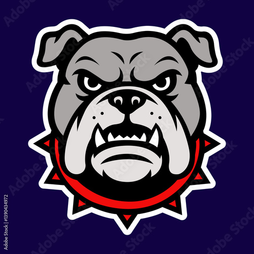 Bulldog Head Vector Sports Mascot Logo – Tough Bulldog Team Emblem for Esports & Athletic Branding