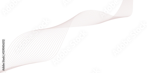 Abstract Curved Black and White Line Wave Background