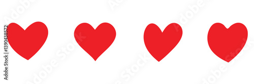 Heart, love, romance or valentine's day red heart. Heart vector icons. Artistic red heart love symbols isolated editable vector. Vector Illustration .EPS 10 . 
