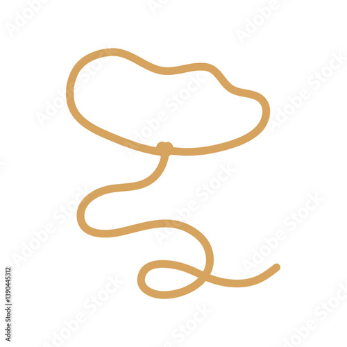 Lasso rope. Vector illustration.