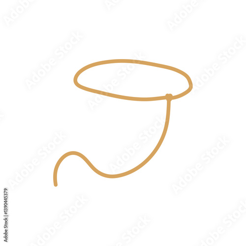 Lasso rope. Vector illustration.