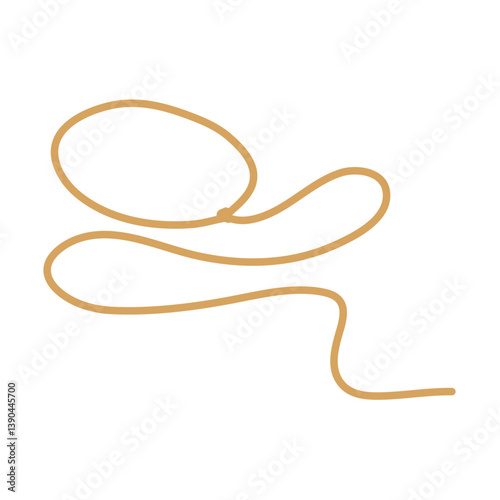 Lasso rope. Vector illustration.