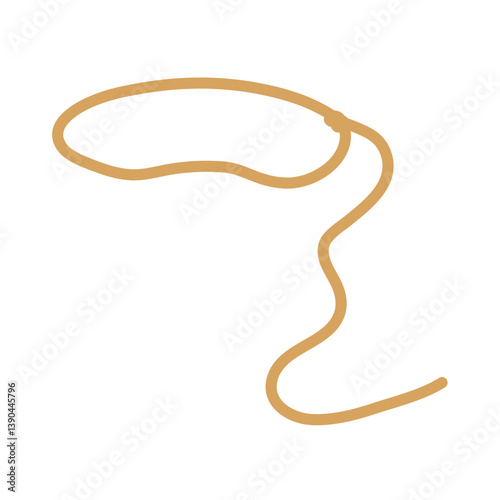 Lasso rope. Vector illustration.
