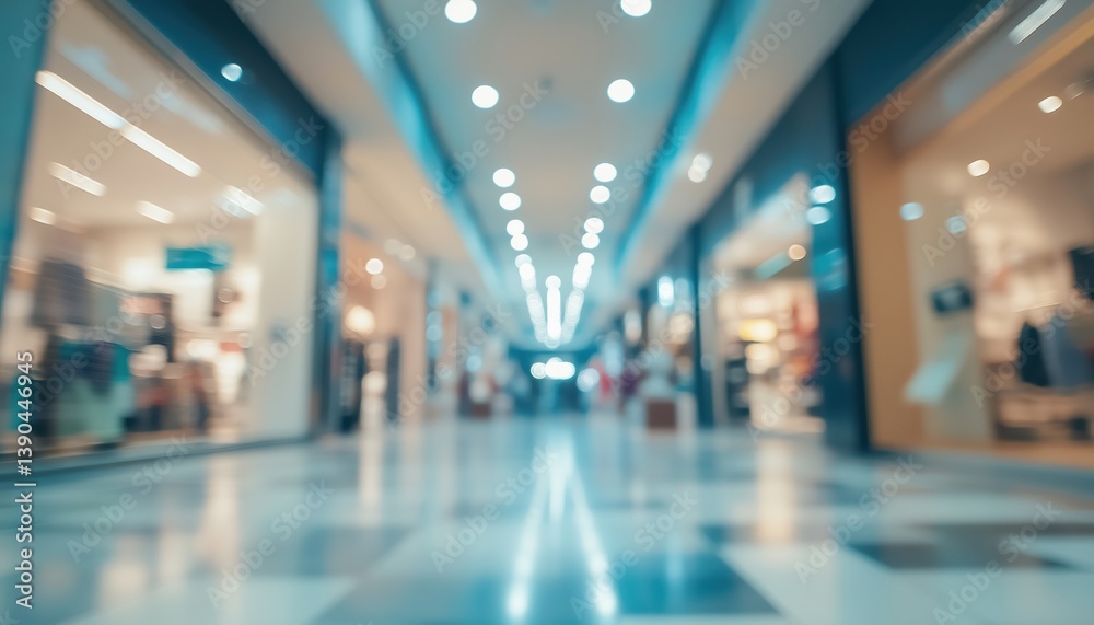 Interior View Of Store In Shopping Mall With Blurred Focus. Presentation Of Store Within Shopping Mall Environment. Artistic Blurring Of Interior Focus. Interior View Of Store In Shopping Mall With Blurred Focus. Presentation Of Store Within Shopping Mall Environment. Artistic Blurring Of Interior Focus.