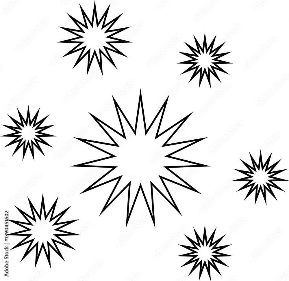 Star icon. Twinkling stars. Sparkles, shining burst. Christmas or New Year vector symbols. Star icon. Twinkling stars. Sparkles, shining burst. Christmas or New Year vector symbols.