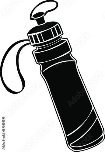 Silhouette exercise water bottle