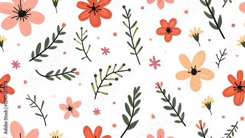 seamless pattern with flowers
