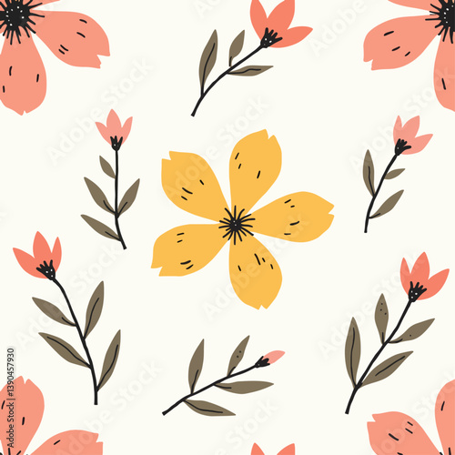 seamless pattern with flowers