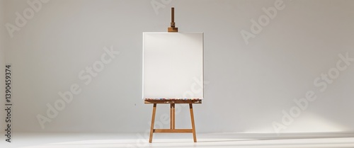 Obraz na płótnie Easel with a blank canvas ready for artwork w salonie