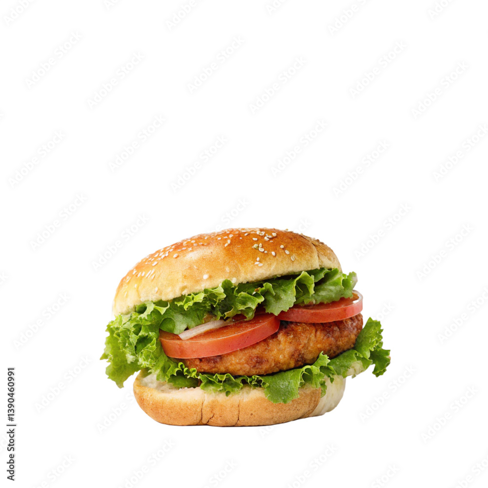Fresh Grilled Burger Stack – Transparent PNG for Design Use Fresh Grilled Burger Stack – Transparent PNG for Design Use
