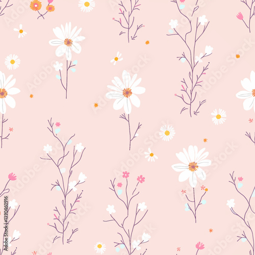 seamless pattern with flowers