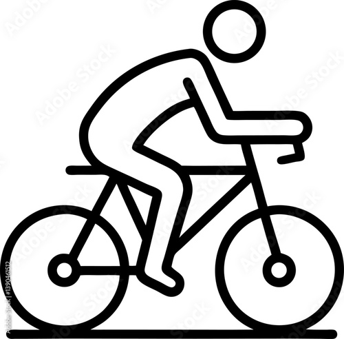 Bicycle Crunch Exercise Exercises outline icon on transparent background