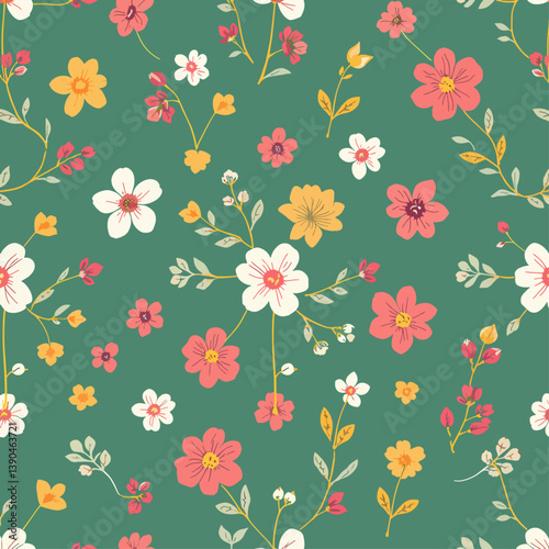 seamless pattern with flowers