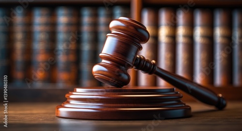 The judge's gavel used in a courtroom
