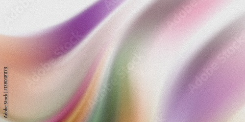 Abstract background with flowing pastel colors of purple pink orange and green in soft waves