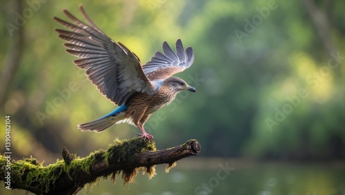 The fish buzzard primarily feeds on fish, catching them while flying over the water or diving from a tree branch.
