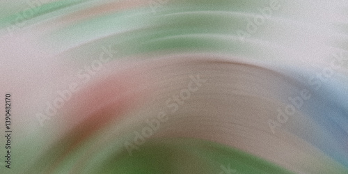 Abstract blurred background with blended colors of white green brown and pink in a soft pattern