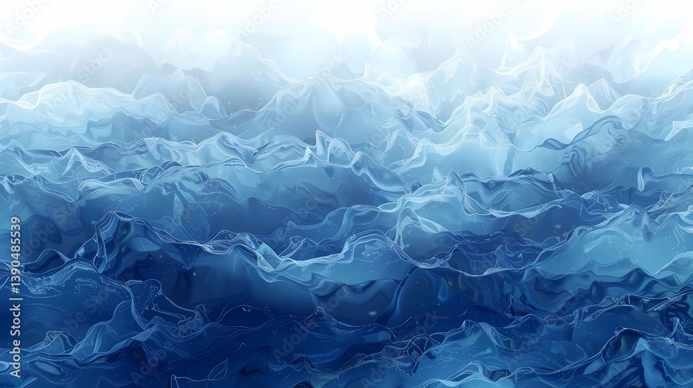 Fototapeta premium A blue water surface, abstract background with a text field, Generative AI illustrations.