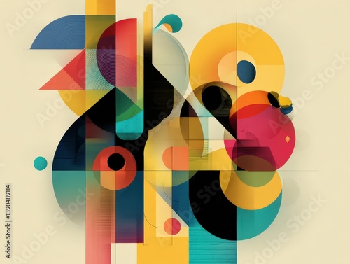Abstract geometric artwork ...