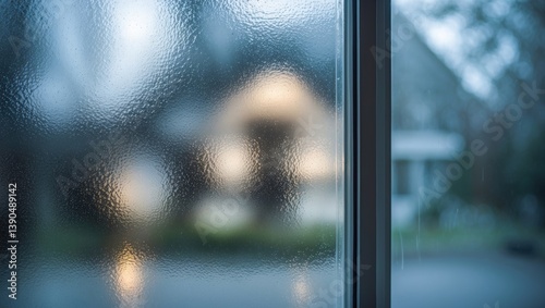 texture backgrounds of an opaque window glass in a house
