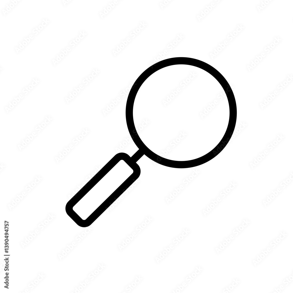 magnifying glass - simple vector icon magnifying glass - simple vector icon
