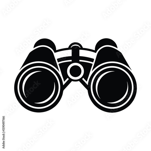 binoculars on white background