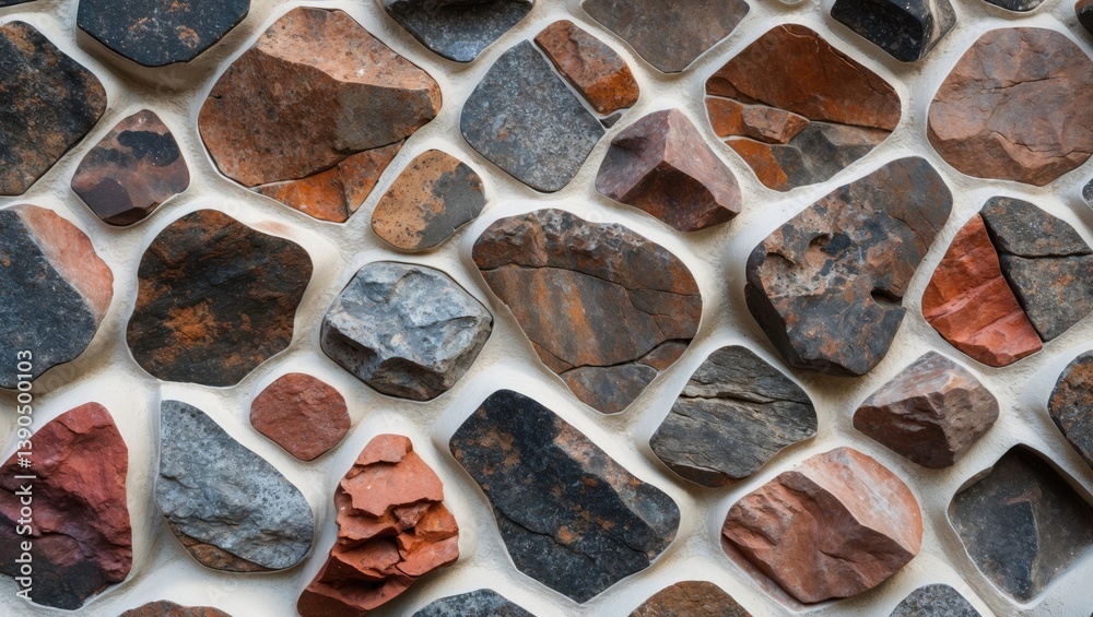 Fototapeta premium Stone pavement featuring an abstract design.