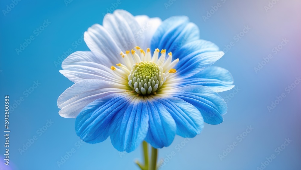 Stunning macro photograph of a cornflower highlighting vibrant petals against a blue background. Stunning macro photograph of a cornflower highlighting vibrant petals against a blue background.