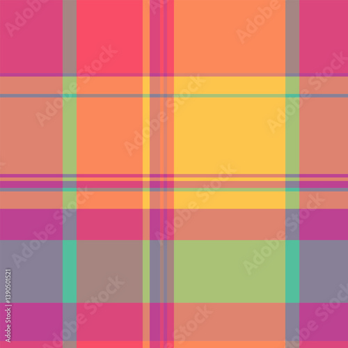 Comfort vector check pattern, factory texture tartan textile. Baby fabric background plaid seamless in pink and red colors.