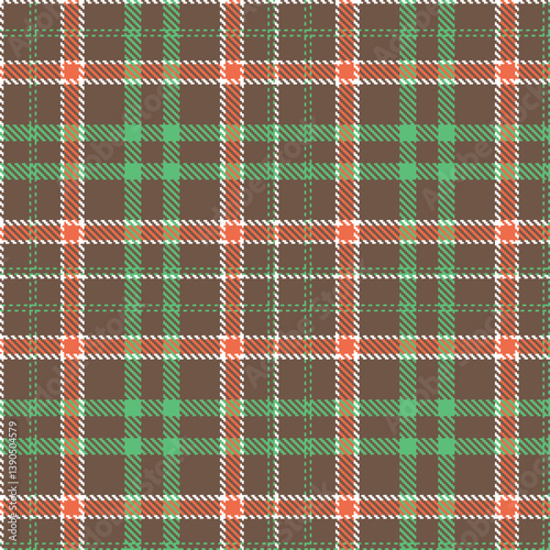 Smoky dark taupe Tartan patterns fabric texture. Contemporary Highland seaweed Seamless Tartan