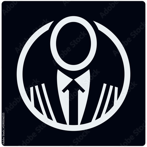 Minimalist logo design for a premium business suit manufacturing company