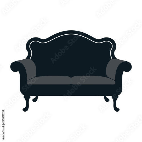 leather sofa isolated on white