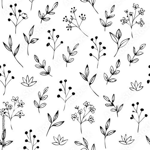 Emotional illustration with lucky four-leaf clover, lovely sunflowers and springtime cherry blossoms – a cute collection of designs with nature and happiness"